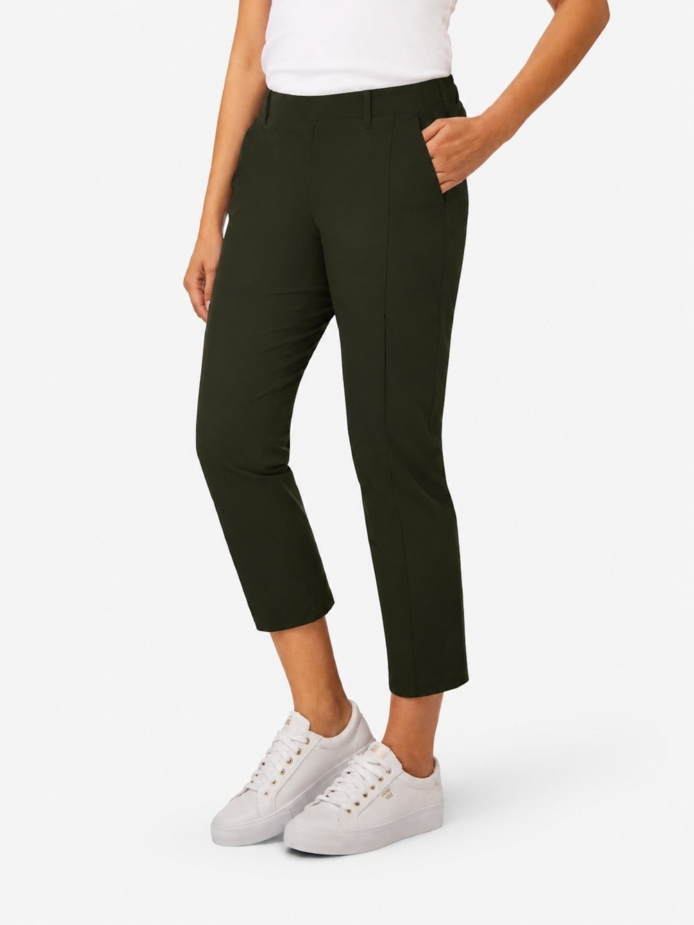 Kirkland Signature Women's Cropped Pull-On Pants | Size 4 | NWT | Black
